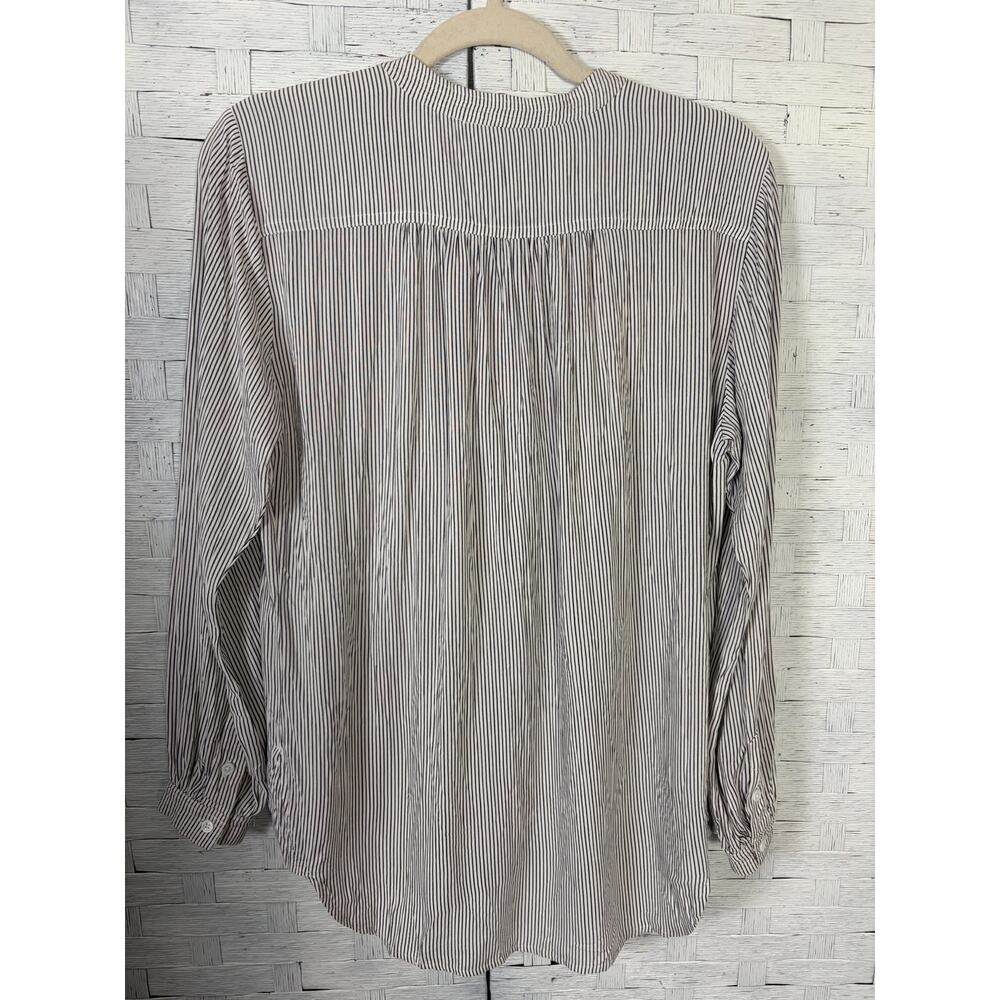 Sundance women's blouse  striped pin tuck plate feminine lightweight cotton - Picture 2 of 8